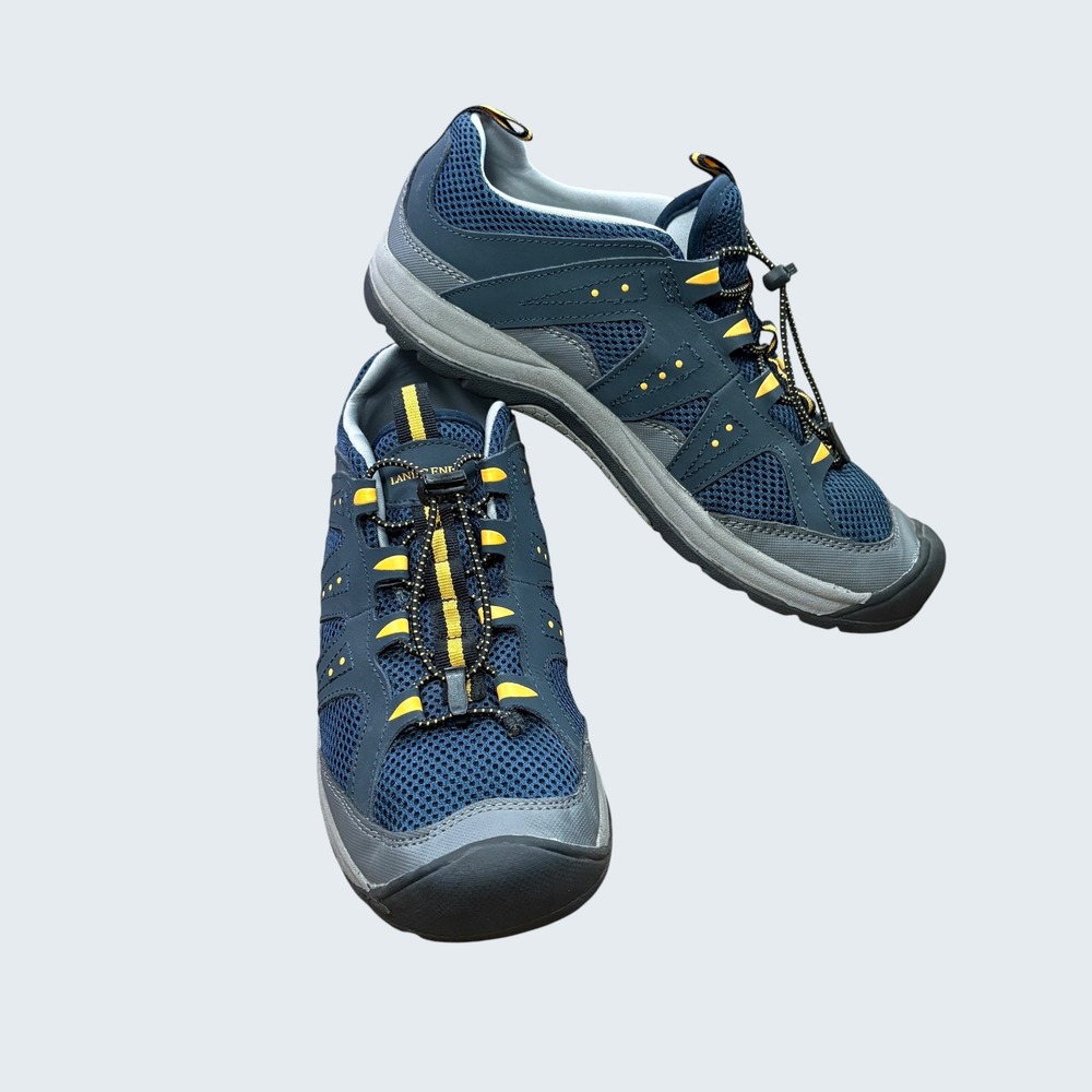 Lands' End Men's Water Shoes Navy Yellow 8.5